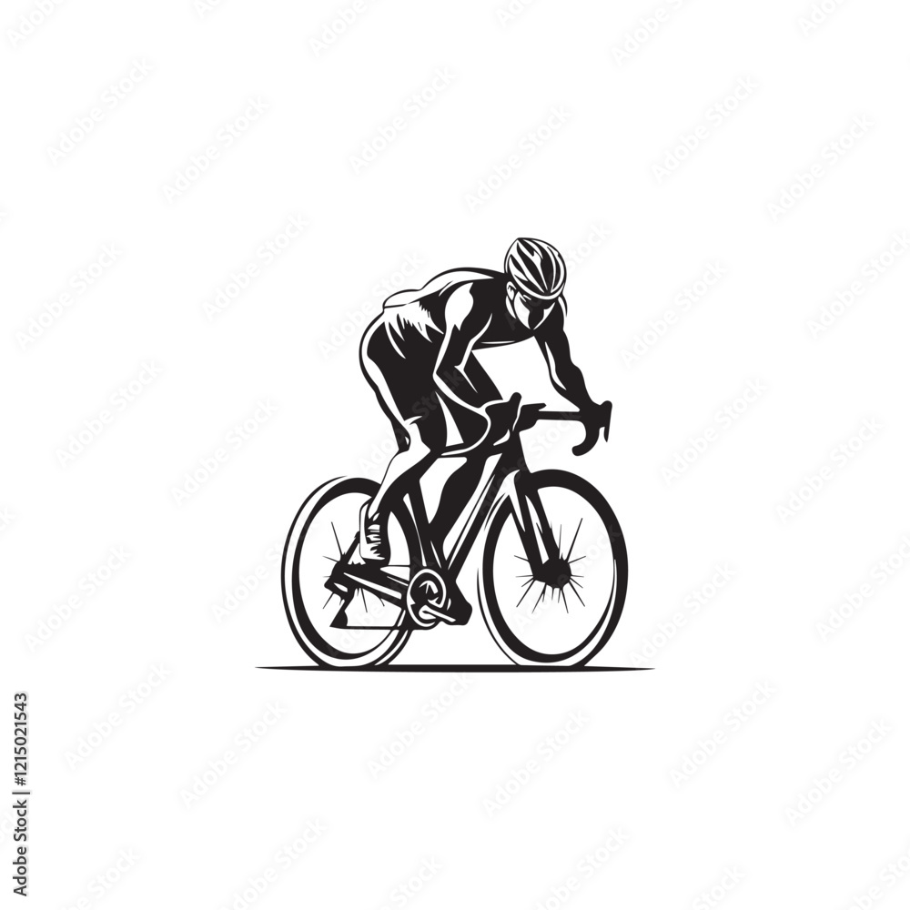 Obraz premium silhouette of a person riding a bike