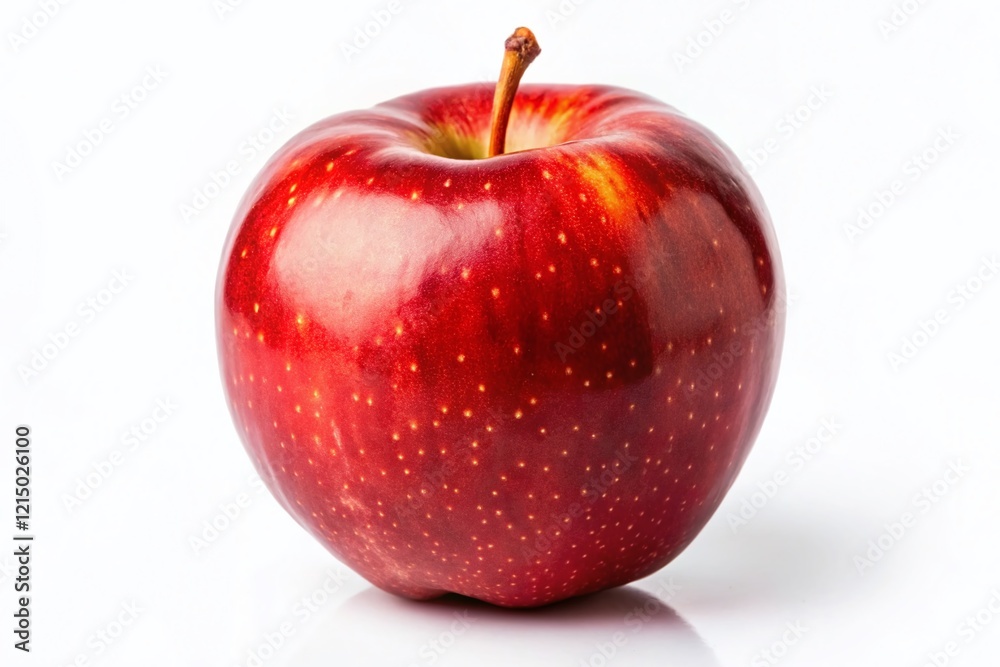 Juicy Red Apple Close-Up on White Background - High-Resolution Stock Photo Juicy Red Apple Close-Up on White Background - High-Resolution Stock Photo