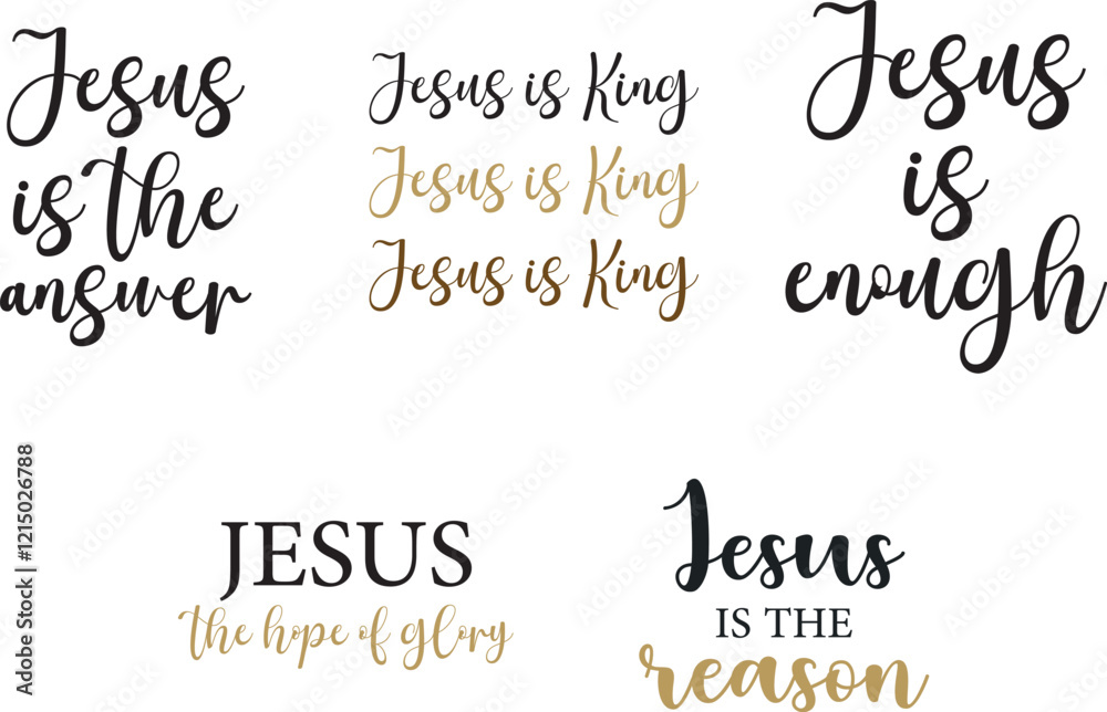 Christian quotes bundle, religious print, Christian saying set, vector illustration Christian quotes bundle, religious print, Christian saying set, vector illustration
