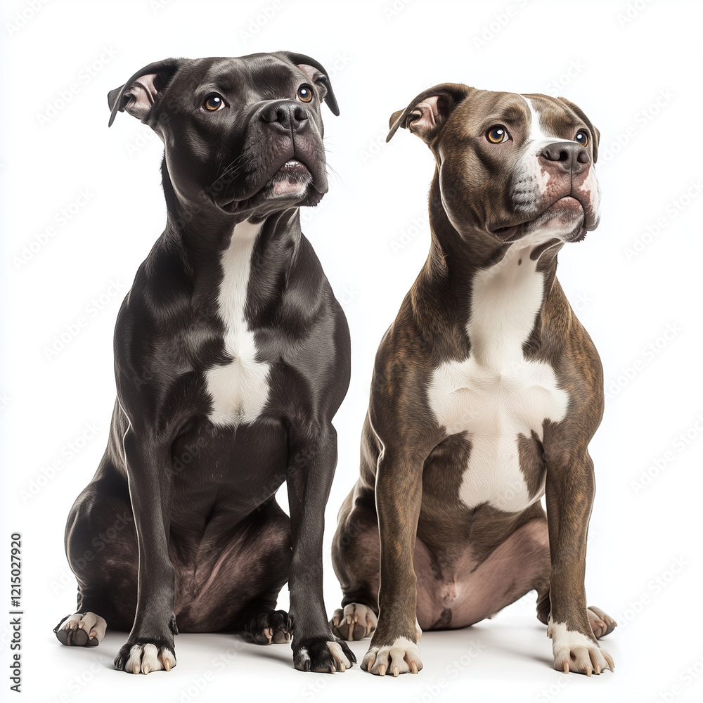 group of boxer dogs isolated group of boxer dogs isolated