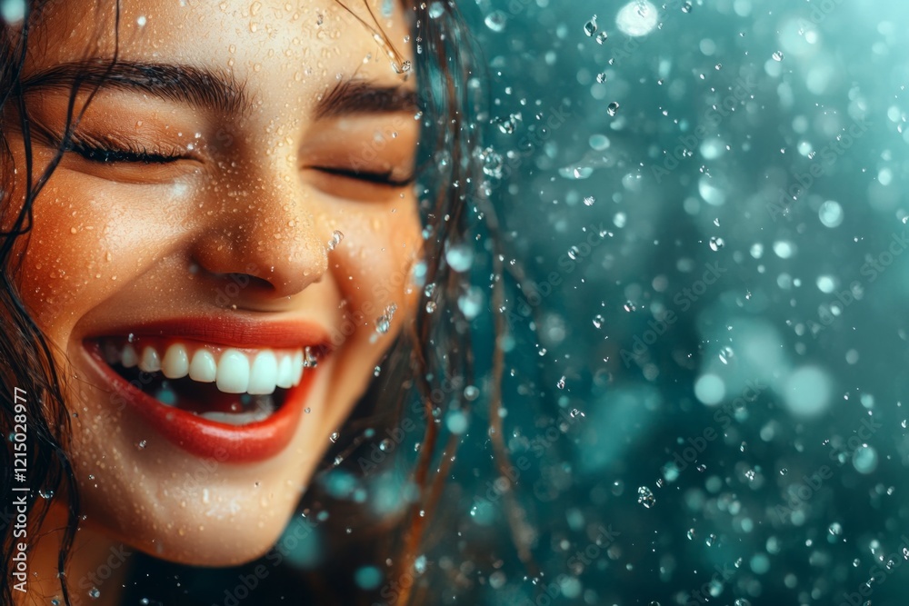 A hyper-realistic image of a person face lit up with pure joy, with sparkling eyes and a wide smile captured in vivid detail A hyper-realistic image of a person face lit up with pure joy, with sparkling eyes and a wide smile captured in vivid detail