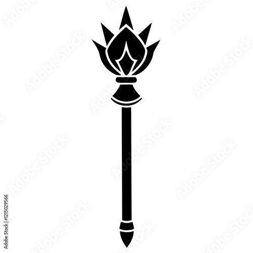 Gold Scepter Icon for Luxury Branding Design
