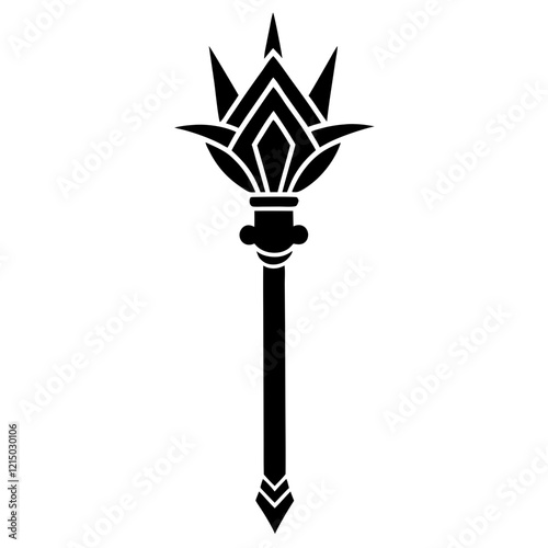 Gold Scepter Icon for Luxury Branding Design
