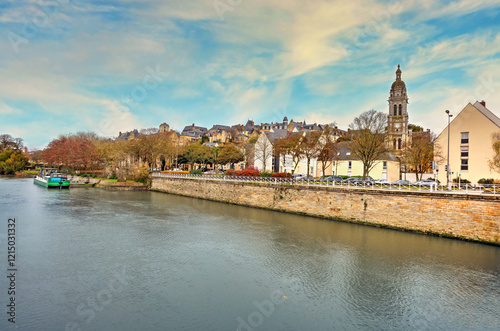 The medieval old city of Le Mans, France