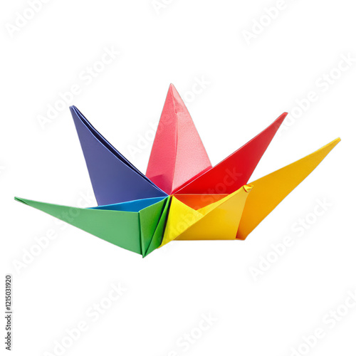 Free Download Vibrant Rainbow Origami Design - GFXLoad