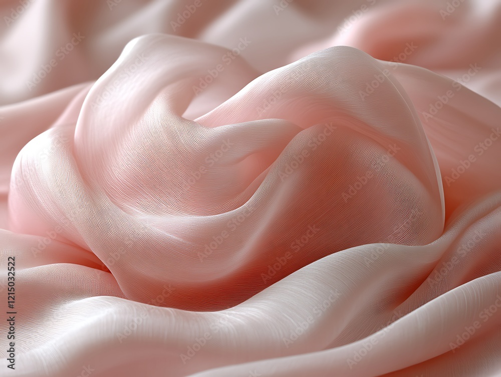 Draped pink silk fabric texture. Draped pink silk fabric texture.
