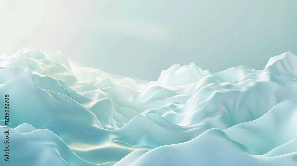 Obraz premium Serene Ice Mountain Range Wallpaper