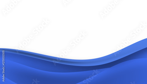 Modern blue banner background with dynamic wave shapes. Graphic design banner pattern background template