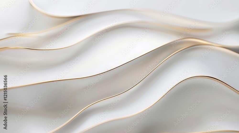 Fototapeta premium Abstract Beige and White Wave Pattern