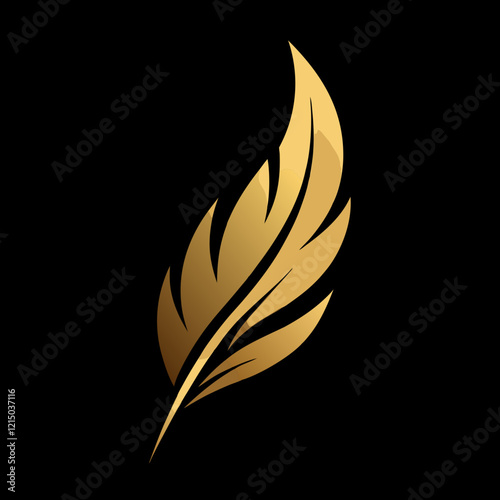 Gold Feather Luxury Design for Fashion Branding