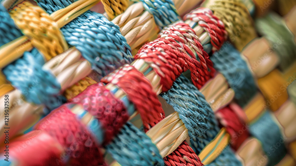 Close-up of a textile weave, highlighting the intricate threads and patterns, high-definition. Close-up of a textile weave, highlighting the intricate threads and patterns, high-definition.