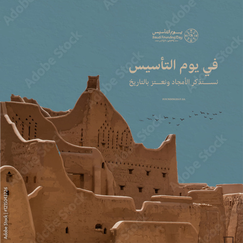 Saudi Arabia Founding Day, Translation: Saudi Arabia Founding Day - February 22 