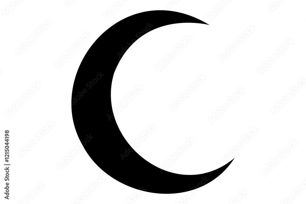 Moon crescent icon. Moon icon. Moon silhouette vector illustration
Moon crescent icon. Moon icon. Moon silhouette vector illustration