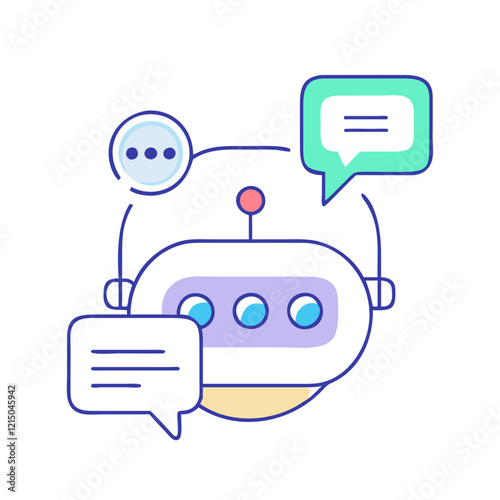 chatbot icon, chatbot vector illustration-simple illustration of chatbot, perfect for chatbot logos and icons