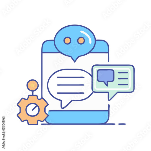 chatbot icon, chatbot vector illustration-simple illustration of chatbot, perfect for chatbot logos and icons