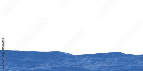 sea ​​ocean isolated against a transparent background