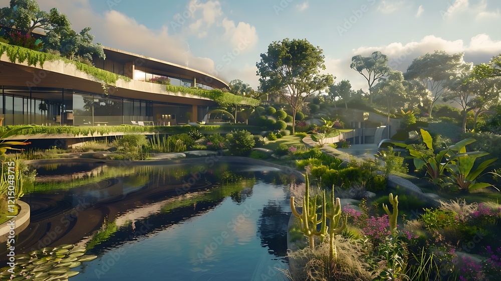 Fototapeta premium garden in the morning