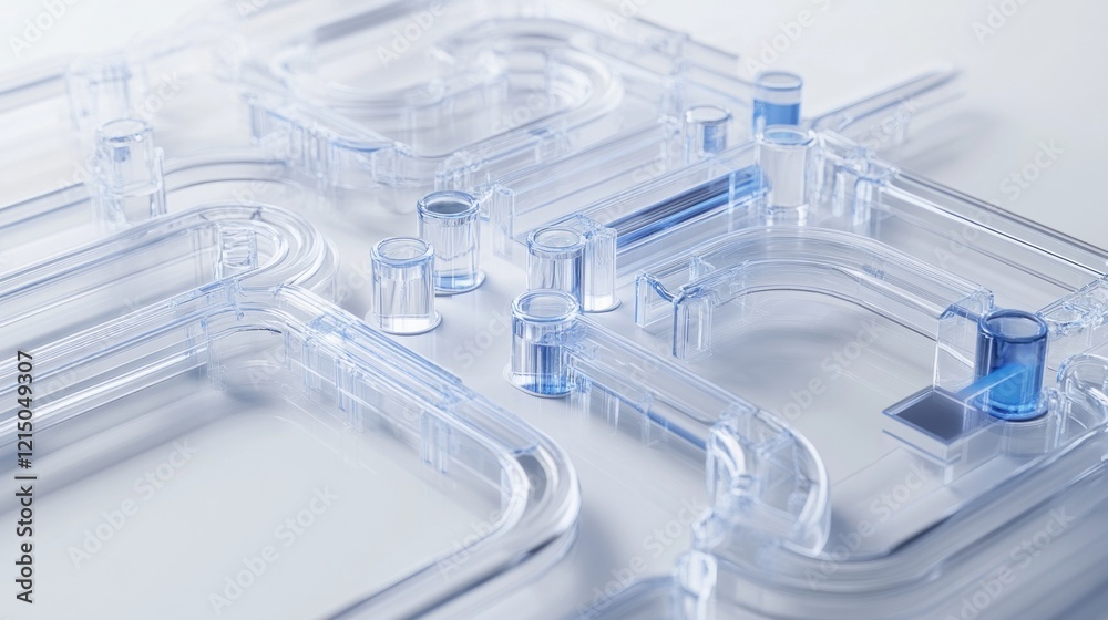 Intricate Clear Tubing System: A Detailed Close-Up Visualization Intricate Clear Tubing System: A Detailed Close-Up Visualization