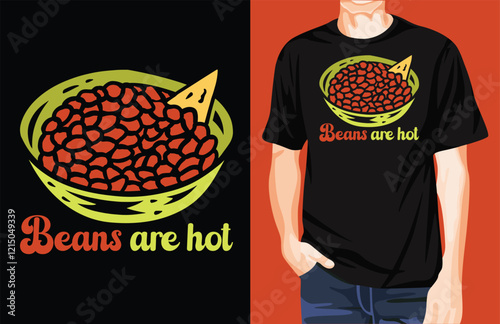 Vegan beans t-shirt design idea