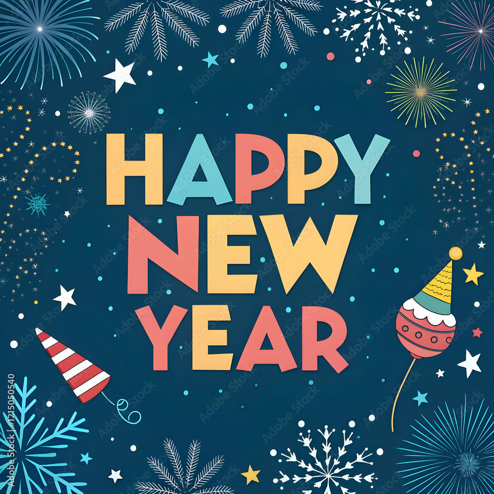 Naklejka premium Celebrating the arrival of the new year with joy, hope, and fresh beginnings