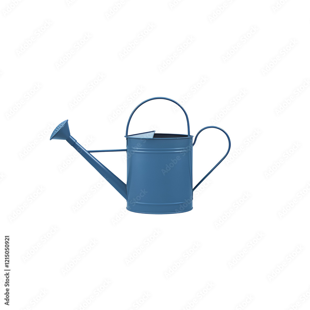 Vibrant Blue Watering Can with Rustic Metal Texture for Gardening and Plant Care Isolated on Transparent Background Vibrant Blue Watering Can with Rustic Metal Texture for Gardening and Plant Care Isolated on Transparent Background