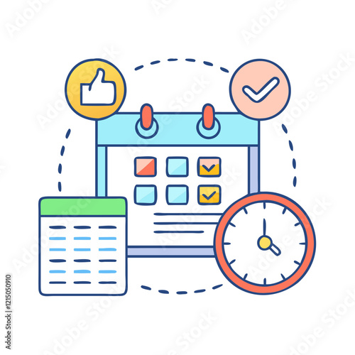 social media scheduler icon, social media scheduler vector illustration-simple illustration of social media scheduler, perfect for social media scheduler logos and icons