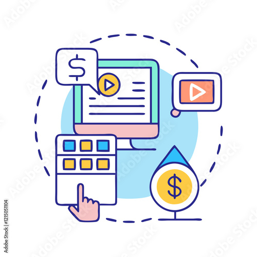 sponsored content icon, sponsored content vector illustration-simple illustration of sponsored content, perfect for sponsored content logos and icons