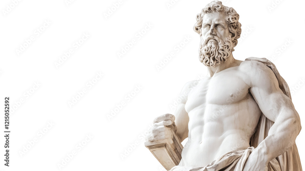 Fototapeta premium statue of david isolated on a white background