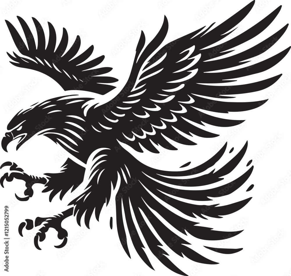 Obraz premium eagle victor style design with white background.