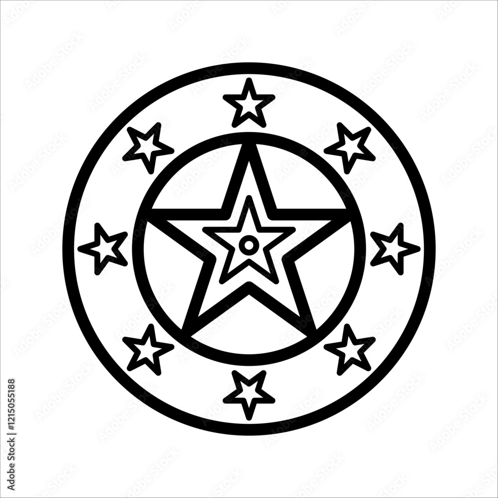 Set of five star icon collection. white star symbol. Vector Illustration. Set of five star icon collection. white star symbol. Vector Illustration.
