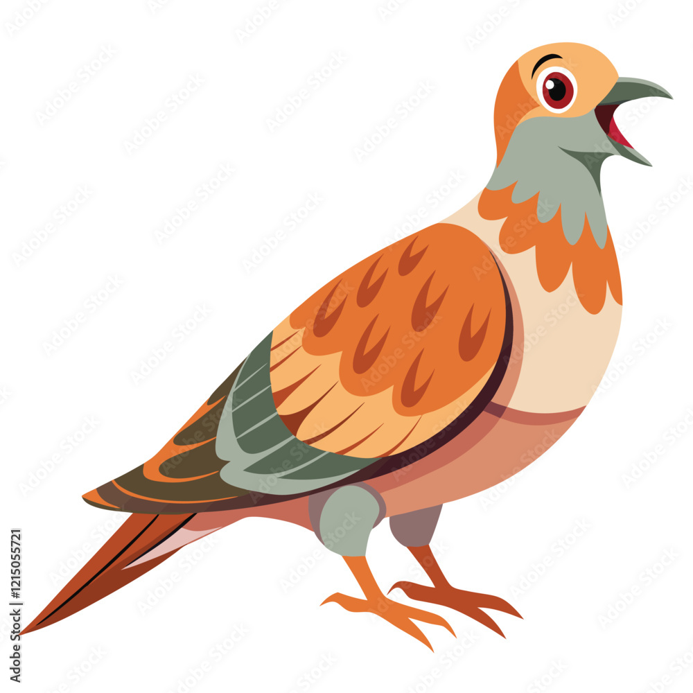 Photo of a European Turtle Dove full body eating isolated on a white background Photo of a European Turtle Dove full body eating isolated on a white background
