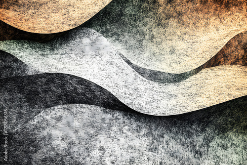 Abstract curve PNG pattern with texture for interior backgrounds and line art. Graphic elements designed for architectural and landscape designs, featuring patterns.