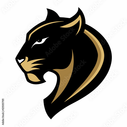 Stylized Panther Icon for Luxury Sportswear Branding photo