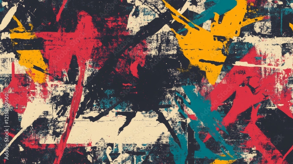 Fototapeta premium Urban grunge chaotic pattern for teen and sport themes.