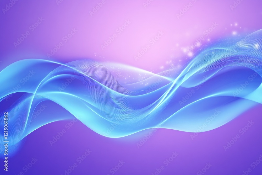 Fototapeta premium Abstract Fluid Waves in Blue and Purple Tones