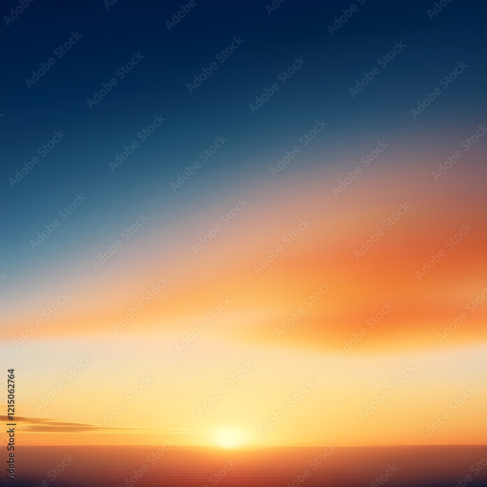 Obraz premium Serene Sunrise Over Calm Ocean with Vibrant Colorful Sky