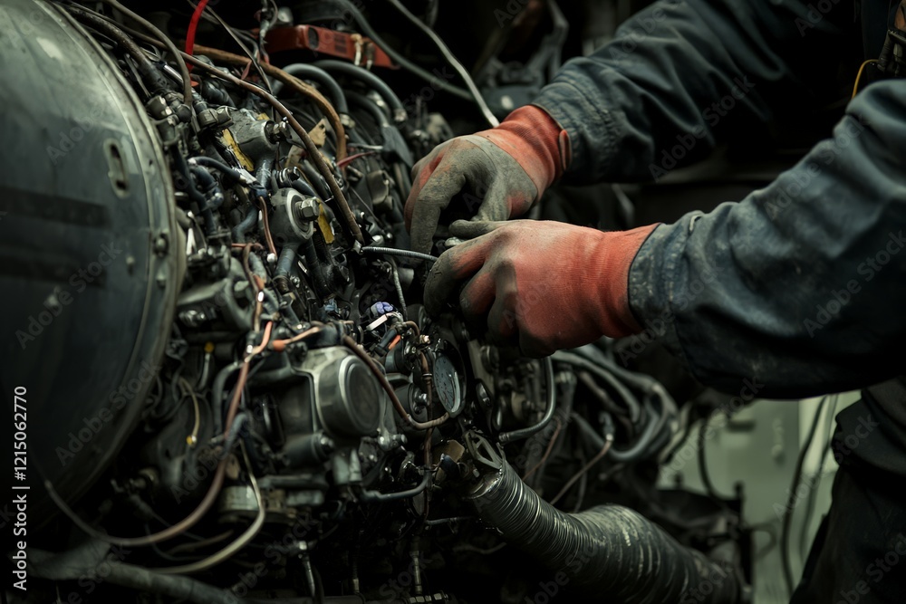 Exposed Engine Components in Repair Exposed Engine Components in Repair