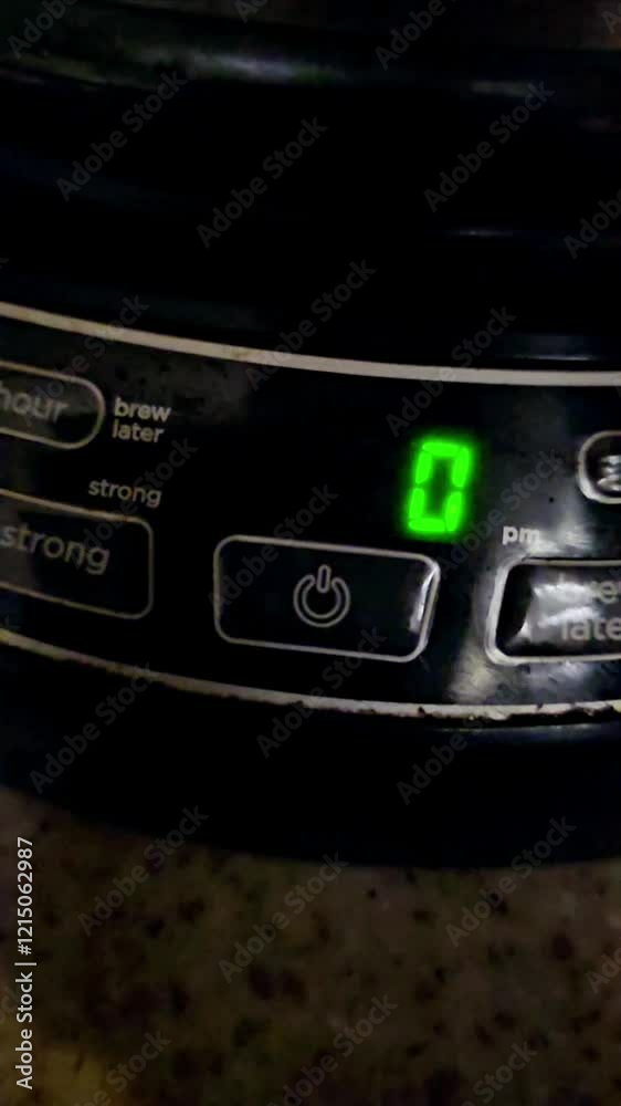 Coffee maker clock in super slow motion, trippy effect Coffee maker clock in super slow motion, trippy effect