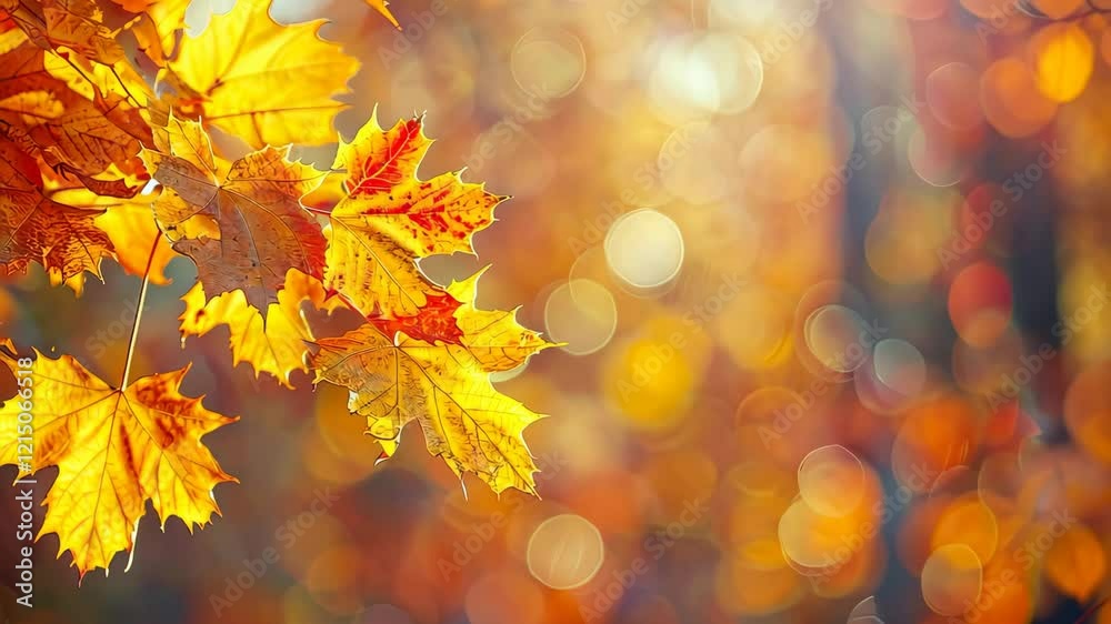 Tree branch with yellow leaves. Selective focus. Nature. Tree branch with yellow leaves. Selective focus. Nature.