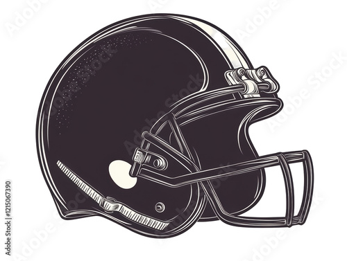 Isolated American Football Helmet