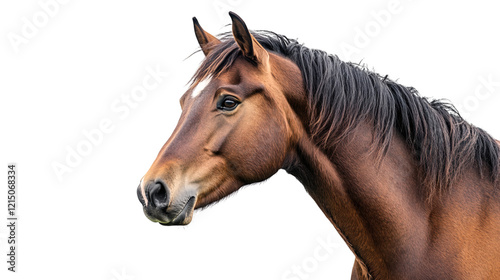 portrait of a horse isolated on a white background