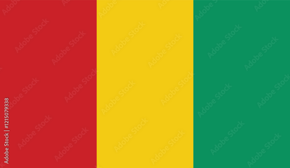 flag of Guinea, Guinean flag, flat vector flag of Guinea, Guinean flag, flat vector