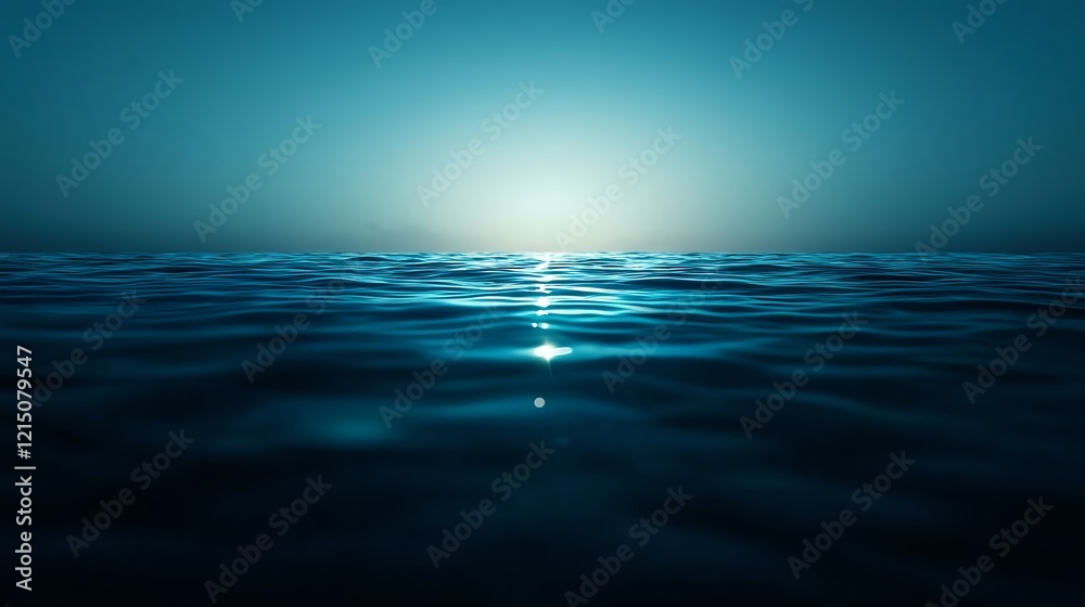 Obraz premium Tranquil Seascape with Gentle Waves Under Soft Dawn Light