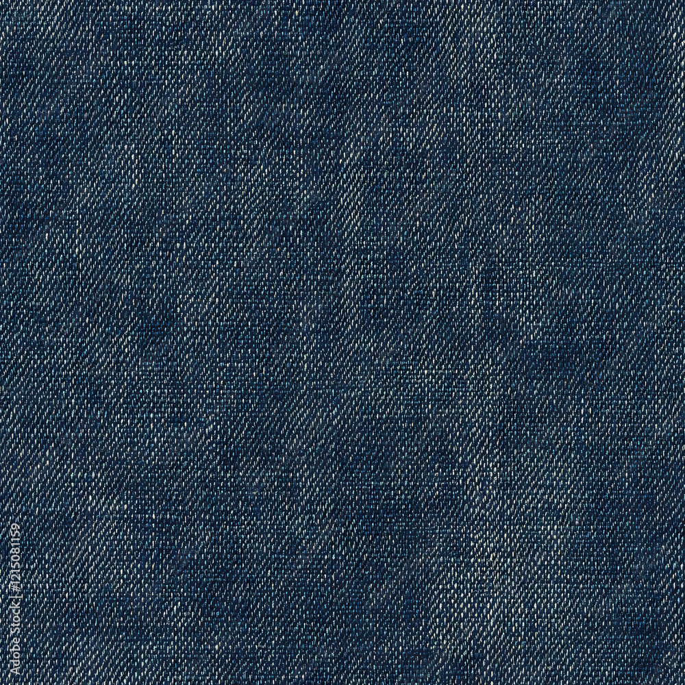 Seamless pattern of textured denim fabric showcasing classic blue hue and intricate weave design for textile applications
