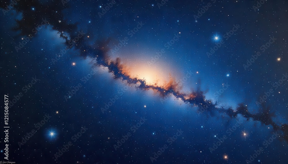 Fototapeta premium Astronomical event cosmic nebula discovery outer space digital artwork celestial environment wide view scientific exploration