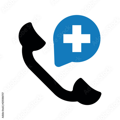 Medical phone call icon.