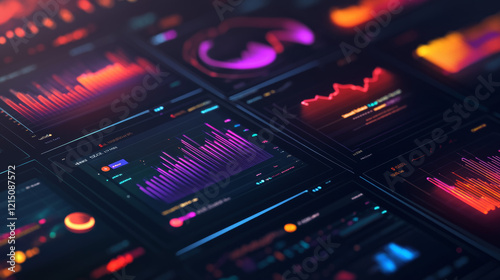 Interactive dashboards displaying trends and insights, symbolizing innovation in analytics photo