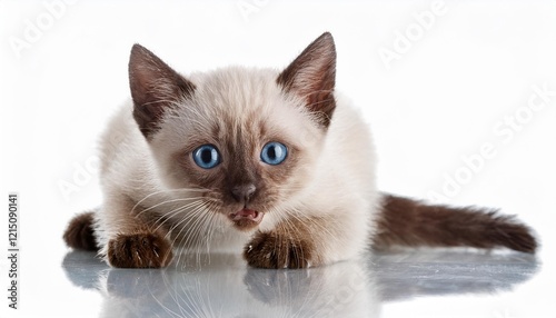 british kitten on white