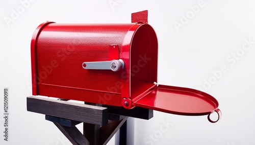 red post box with mailbox