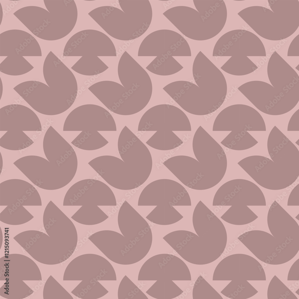 Seamless pattern with abstract flowers and leaves in muted color Seamless pattern with abstract flowers and leaves in muted color